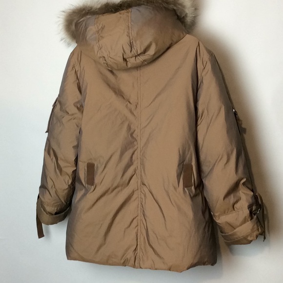 Orna Farho Paris down coat fur lined hood size M - Picture 2 of 8